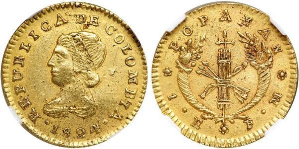 1 Escudo Republic of Colombia (1819 - 1831) Gold 