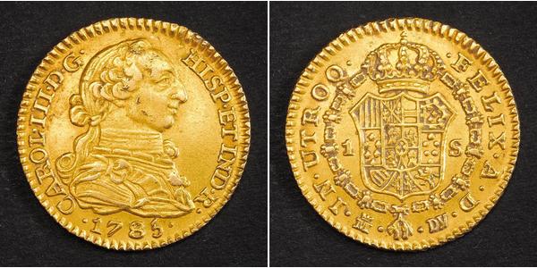 1 Escudo Spain Gold Charles III of Spain (1716 -1788)
