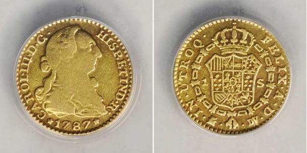 1 Escudo Spanien Gold Karl III. von Spanien (1716 -1788)