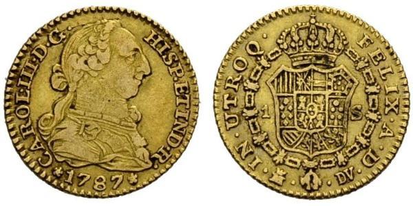 1 Escudo Spanien Gold Karl III. von Spanien (1716 -1788)