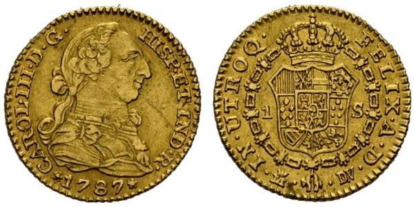 1 Escudo Spanien Gold Karl III. von Spanien (1716 -1788)