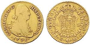 1 Escudo Spanisches Kolonialreich (1700 - 1808) Gold Karl IV (1748-1819)