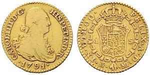 1 Escudo Spanisches Kolonialreich (1700 - 1808) Gold Karl IV (1748-1819)