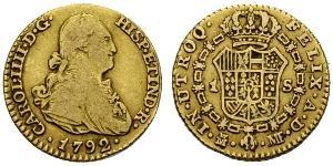 1 Escudo Spanish Empire (1700 - 1808) Gold Charles IV of Spain (1748-1819)