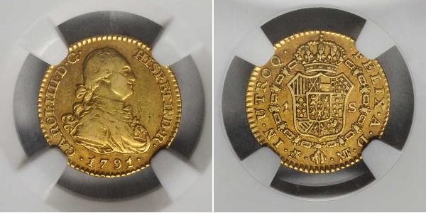 1 Escudo Spanish Empire (1700 - 1808) Gold Charles IV of Spain (1748-1819)