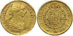 1 Escudo Spanish Mexico  / Kingdom of New Spain (1519 - 1821) Gold Charles III of Spain (1716 -1788)