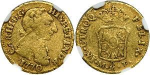 1 Escudo Spanish Mexico  / Kingdom of New Spain (1519 - 1821) Gold Charles III of Spain (1716 -1788)