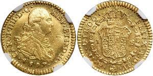 1 Escudo Vizekönigreich Neugranada (1717 - 1819) Gold Karl IV (1748-1819)