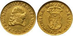 1 Escudo Vizekönigreich Neuspanien (1519 - 1821) Gold Ferdinand VI. von Spanien (1713-1759)