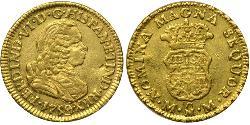 1 Escudo Vizekönigreich Neuspanien (1519 - 1821) Gold Ferdinand VI. von Spanien (1713-1759)