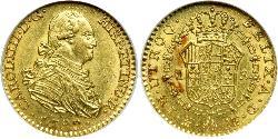 1 Escudo Spanisches Kolonialreich (1700 - 1808) Gold Karl IV (1748-1819)