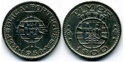 1 Escudo Portugal / Osttimor (1702 - 1975) Kupfer/Zink 