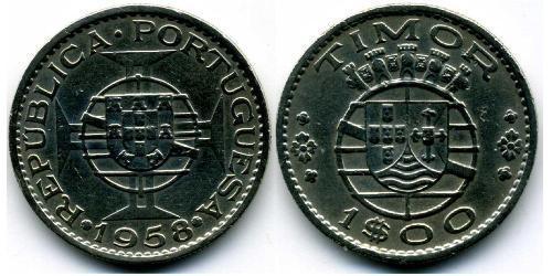 1 Escudo Portugal / Osttimor (1702 - 1975) Kupfer/Zink 