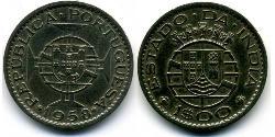 1 Escudo Portugiesisch-Indien (1510-1961) Kupfer/Zink 