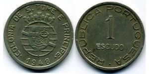 1 Escudo Santo Tomé y Príncipe (1469 - 1975) Níquel/Cobre 