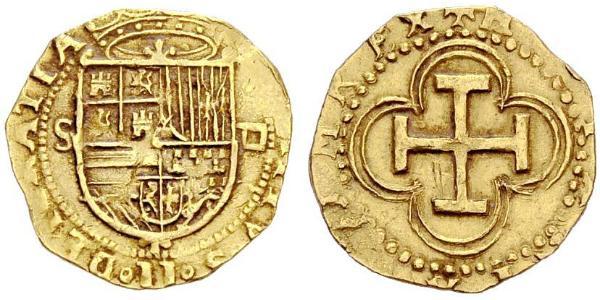 1 Escudo Habsburg Empire (1526-1804) / Spanien Or Philippe II d