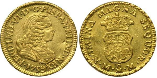 1 Escudo Nouvelle-Espagne (1519 - 1821) Or Ferdinand VI d