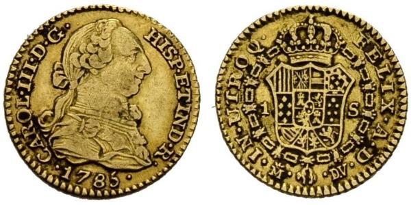 1 Escudo Spanien Or Charles III d