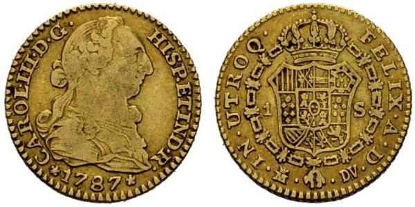 1 Escudo Spanien Or Charles III d