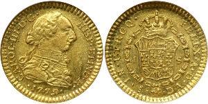 1 Escudo Cile Oro Carlo III di Spagna (1716 -1788)