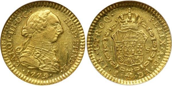 1 Escudo Cile Oro Carlo III di Spagna (1716 -1788)