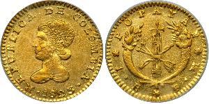 1 Escudo Gran Colombia (1819 - 1831) Oro 