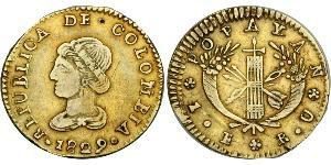 1 Escudo Gran Colombia (1819 - 1831) Oro 