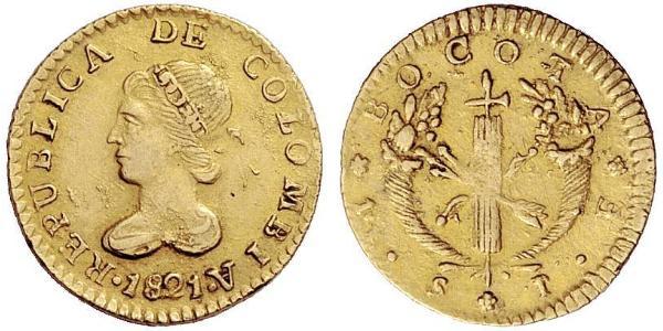 1 Escudo Gran Colombia (1819 - 1831) Oro 