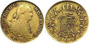 1 Escudo Imperio español (1700 - 1808) Oro Carlos IV de España (1748-1819)