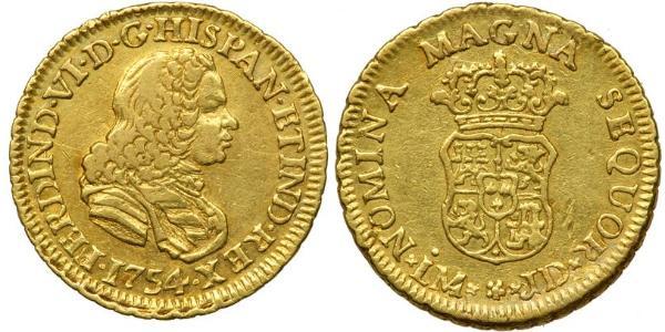 1 Escudo Perú Oro Fernando VI de España (1713-1759)