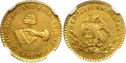 1 Escudo República Centralista de México (1835 - 1846) Oro 