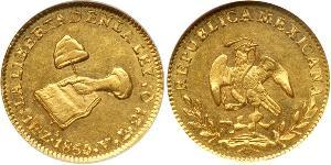 1 Escudo Second Federal Republic of Mexico (1846 - 1863) Oro 