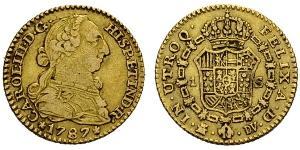 1 Escudo Spagna Oro Carlo III di Spagna (1716 -1788)