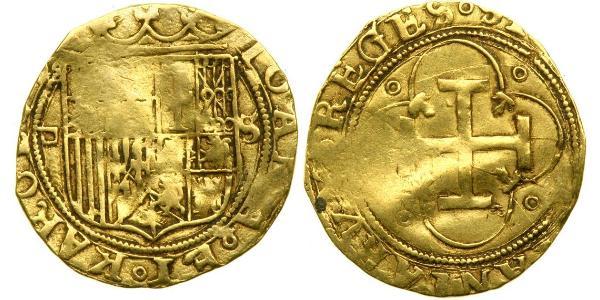 1 Escudo Spagna degli Asburgo (1506 - 1700) Oro 
