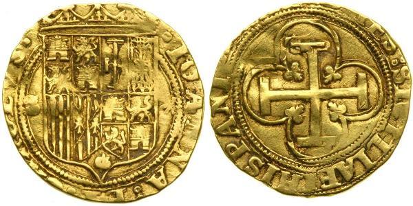 1 Escudo Spagna degli Asburgo (1506 - 1700) Oro 