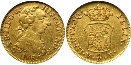 1 Escudo Virreinato de Nueva España (1519 - 1821) Oro Carlos III de España (1716 -1788)