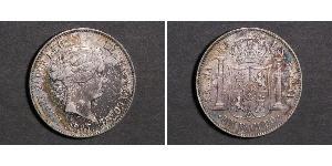 1 Escudo España Plata Isabella II of Spain (1830- 1904)