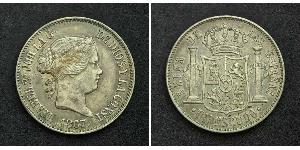 1 Escudo España Plata Isabella II of Spain (1830- 1904)