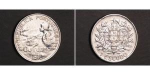 1 Escudo Primera República Portuguesa (1910 - 1926) Plata 