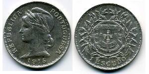 1 Escudo Erste Portugiesische Republik (1910 - 1926) Silber 