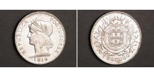 1 Escudo Erste Portugiesische Republik (1910 - 1926) Silber 