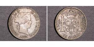 1 Escudo Spain Silver Isabella II of Spain (1830- 1904)