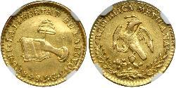 1 Escudo Second Federal Republic of Mexico (1846 - 1863) 金 