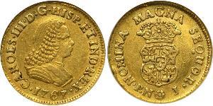 1 Escudo 新格拉納達總督轄區 (1717 - 1819) 金 卡洛斯三世 (西班牙) (1716 -1788)