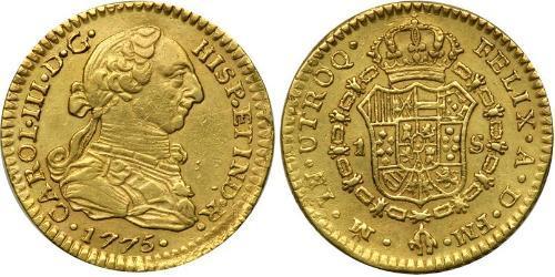 1 Escudo 新西班牙總督轄區 (1535 - 1821) 金 卡洛斯三世 (西班牙) (1716 -1788)