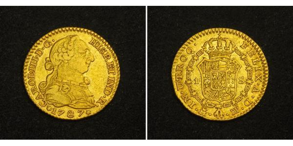 1 Escudo 西班牙 金 卡洛斯三世 (西班牙) (1716 -1788)