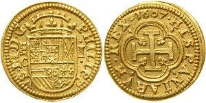 1 Escudo 西班牙哈布斯堡王朝 (1516 - 1700) 金 Philip III of Spain (1578-1621)
