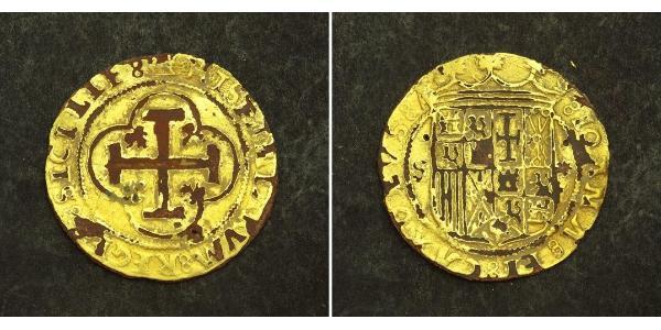 1 Escudo 西班牙哈布斯堡王朝 (1516 - 1700) 金 