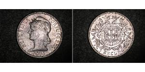 1 Escudo First Portuguese Republic (1910 - 1926) 銀 