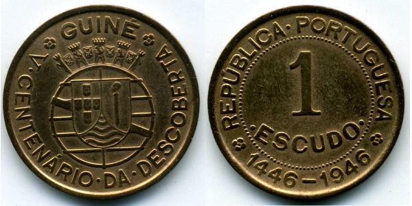 1 Escudo 葡屬幾內亞 (1474 - 1974) / 葡萄牙 青铜 